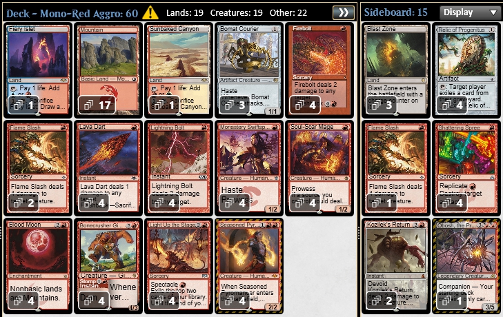 MTG モダン 赤緑 アグロ デッキ 村栄龍司 りゅうじのマイライフ：モダンビギナーへ向けたデッキ案内